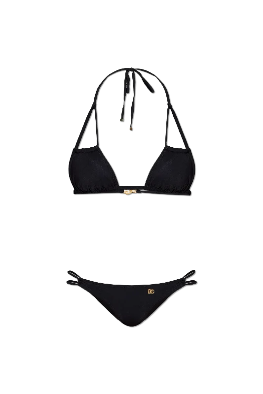 Dolce & Gabbana Two-piece swimsuit in BLACK - 4 Elegant Ruffled Bikini