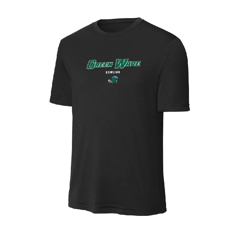 Tulane - NCAA Women's Bowling : Blanca Fraticelli - Activewear T-Shirt-- Rayon Velvet Corduroy Tulane - NCAA Women's Bowling : Blanca Fraticelli - Activewear T-Shirt-- Rayon Velvet Corduroy