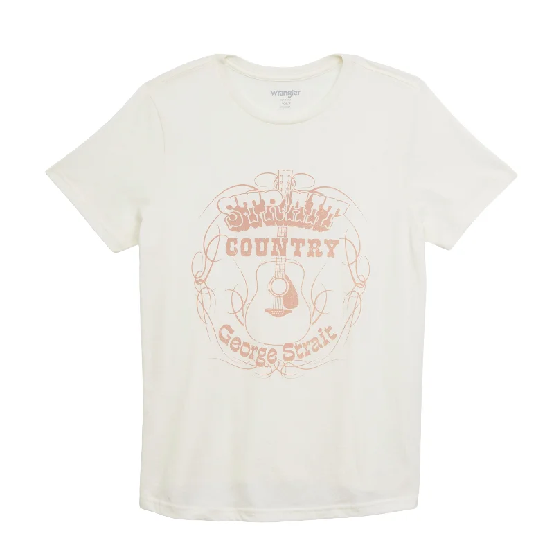 Wrangler Ladies George Strait Marshmallow White T-Shirt 112350062-- Denim Fabric Leather Fabric Suede Fabric Wrangler Ladies George Strait Marshmallow White T-Shirt 112350062-- Denim Fabric Leather Fabric Suede Fabric