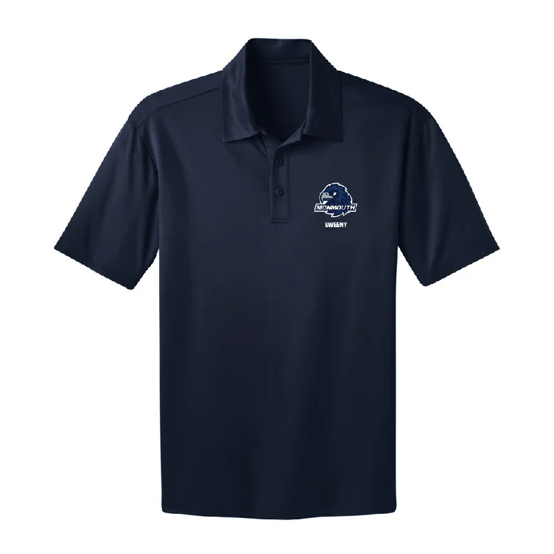 Monmouth - NCAA Women's Bowling : Siyah Sweeny - Activewear Polo Shirt-- Graphic Embroidered Appliqued