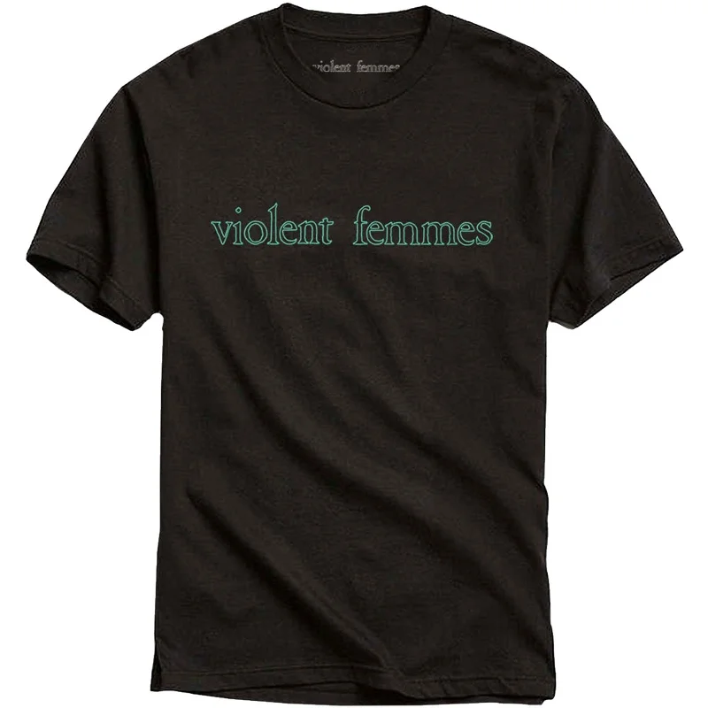 VIOLENT FEMMES Attractive T-Shirt, Green Vintage Logo-- Iron Safe Non-Iron Wrinkle Free