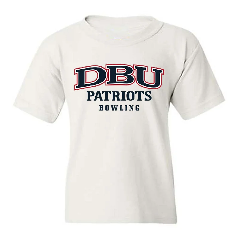 Dallas Baptist - NCAA Women's Bowling : Paul Marquez - Youth T-Shirt-- Fitted T-Shirt Seamless Stretchy