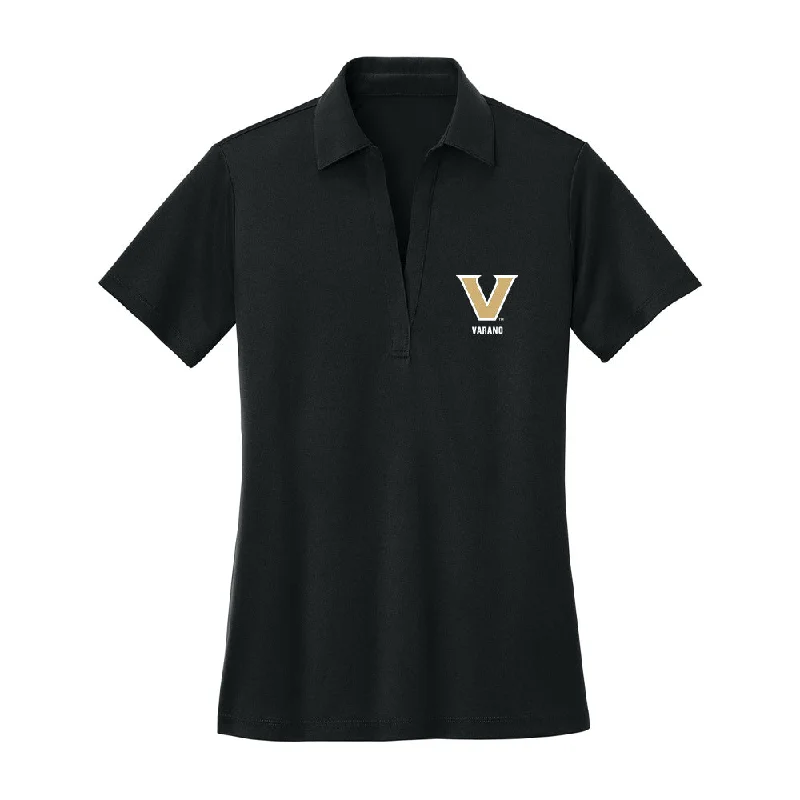 Vanderbilt - NCAA Women's Bowling : Victoria Varano - Women's Activewear Polo Shirt-- Houndstooth Herringbone Solid