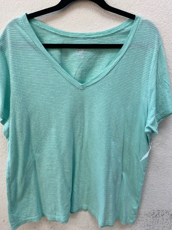 Teal Striped Old Navy Short Sleeve Shirt Women's-- Zippered Front Buttoned Front Snap Front Teal Striped Old Navy Short Sleeve Shirt Women's-- Zippered Front Buttoned Front Snap Front