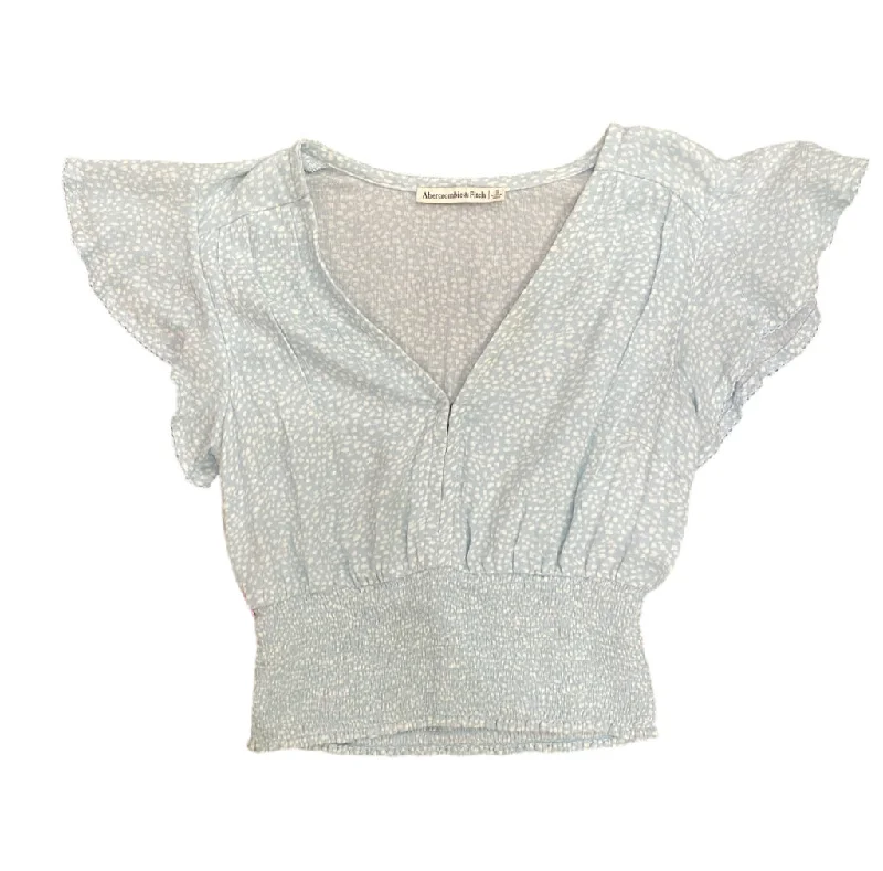 Blue Abercrombie & Fitch TShirt Women's-- Polka Dot Checkered Tartan
