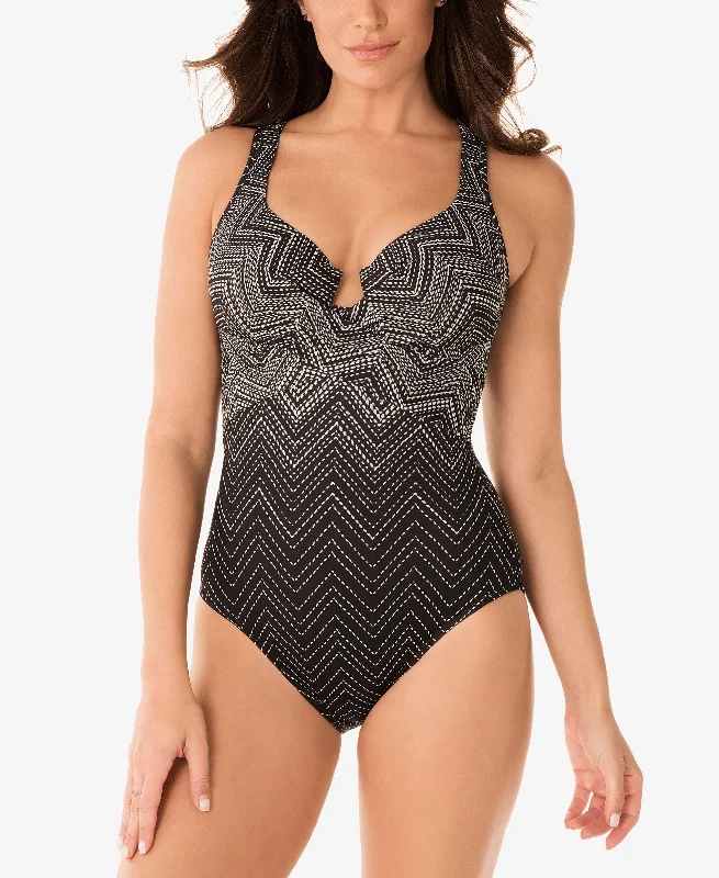 Stitch Mix Crisscross Escape Underwire One-Piece Swimsuit Strappy Back Bikini