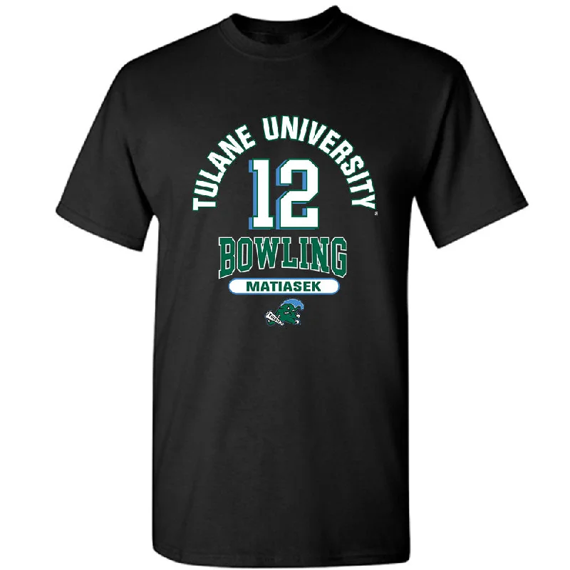 Tulane - NCAA Women's Bowling : Paige Matiasek - Classic Fashion Shersey T-Shirt-- Wool Fabric Cashmere Fabric Tweed Fabric