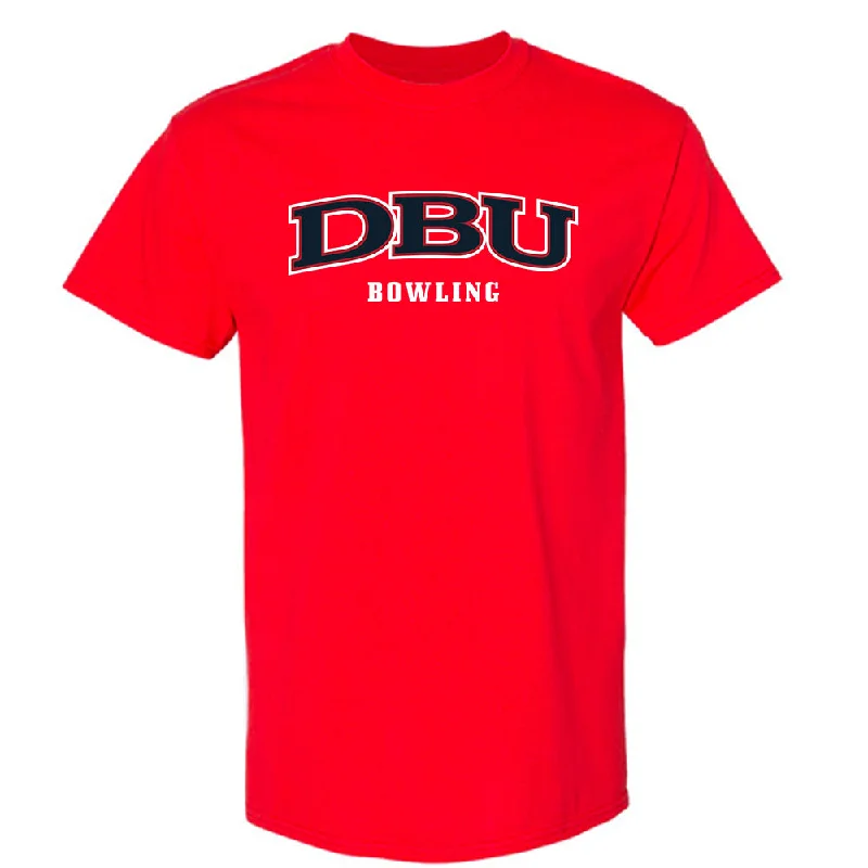 Dallas Baptist - NCAA Women's Bowling : Jayden Palmer - T-Shirt-- Solid Print Embellished Dallas Baptist - NCAA Women's Bowling : Jayden Palmer - T-Shirt-- Solid Print Embellished