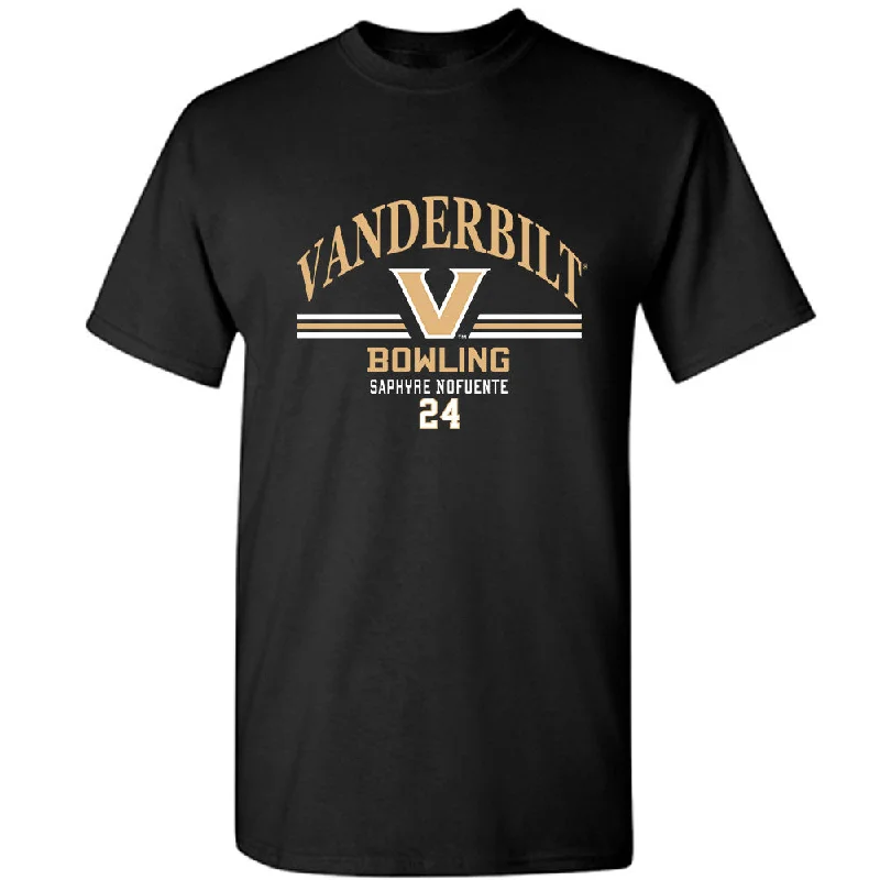 Vanderbilt - NCAA Women's Bowling : Saphyre Nofuente - Classic Fashion Shersey T-Shirt -- Basic T-Shirt Crew Neck Short Sleeve Vanderbilt - NCAA Women's Bowling : Saphyre Nofuente - Classic Fashion Shersey T-Shirt -- Basic T-Shirt Crew Neck Short Sleeve