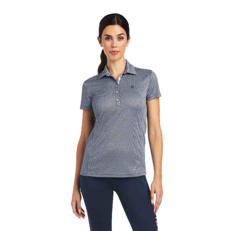 Ariat Ladies Talent Navy Blue Short Sleeve Polo Shirt 10039321-- Boxy Fit Fitted Loose Ariat Ladies Talent Navy Blue Short Sleeve Polo Shirt 10039321-- Boxy Fit Fitted Loose