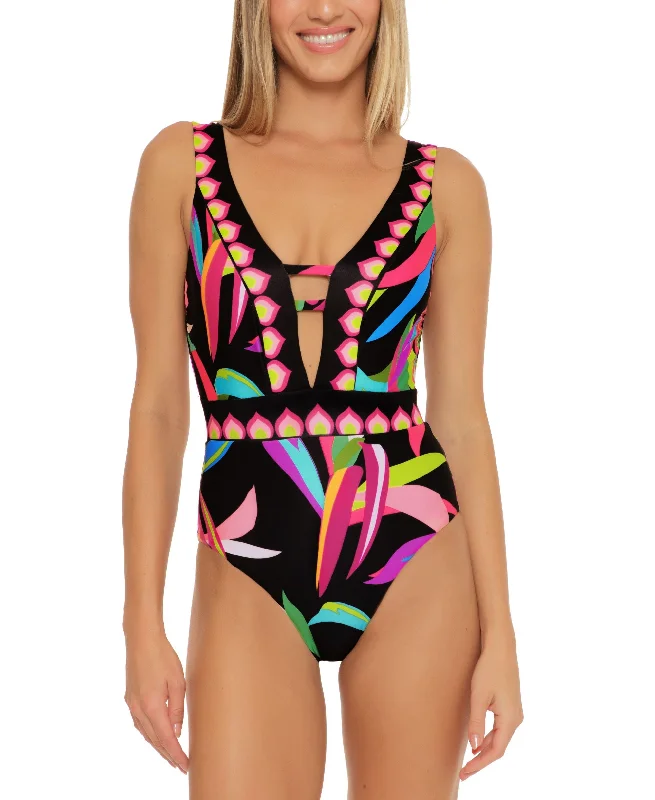 Women's Birds Of Paradise One-Piece Swimsuit Sleek Mesh Bikini
