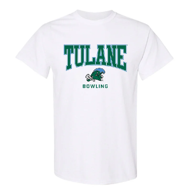Tulane - NCAA Women's Bowling : Blanca Fraticelli - T-Shirt-- Spandex Blend Rayon Blend Denim Blend Tulane - NCAA Women's Bowling : Blanca Fraticelli - T-Shirt-- Spandex Blend Rayon Blend Denim Blend