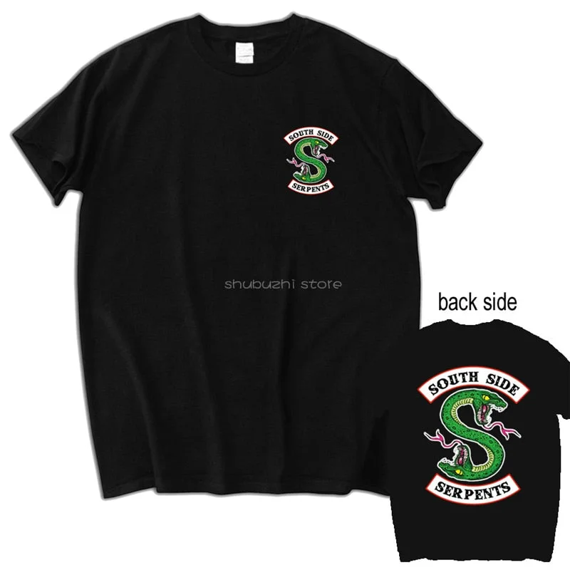 Unisex Riverdale South Side Serpents T-Shirts-- Houndstooth Herringbone Solid