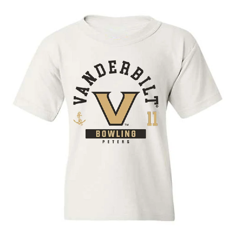Vanderbilt - NCAA Women's Bowling : Paige Peters - Classic Fashion Shersey Youth T-Shirt-- Print Jacquard Patchwork Vanderbilt - NCAA Women's Bowling : Paige Peters - Classic Fashion Shersey Youth T-Shirt-- Print Jacquard Patchwork