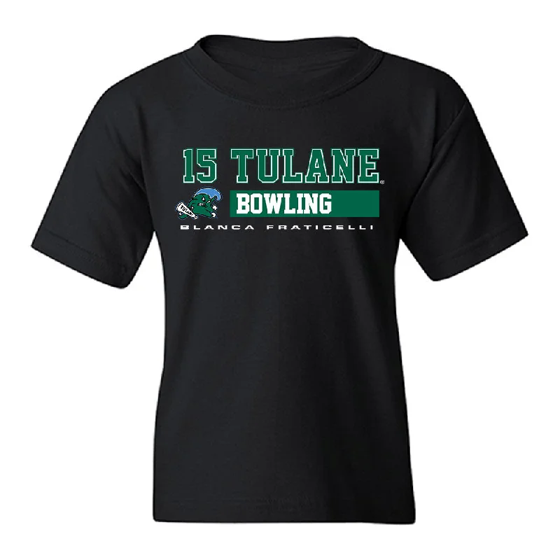 Tulane - NCAA Women's Bowling : Blanca Fraticelli - Classic Fashion Shersey Youth T-Shirt-- Cozy Warm Stylish Tulane - NCAA Women's Bowling : Blanca Fraticelli - Classic Fashion Shersey Youth T-Shirt-- Cozy Warm Stylish