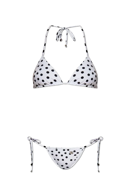 Dolce & Gabbana Two-piece swimsuit in WHITE - 4 Chic Beach Cover-Up