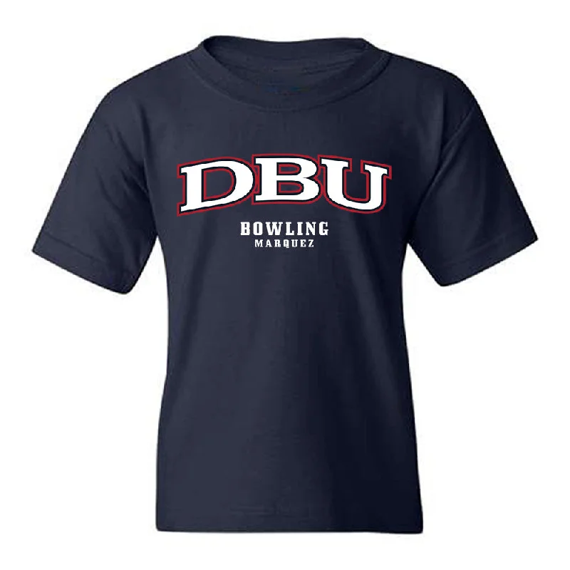 Dallas Baptist - NCAA Women's Bowling : Paul Marquez - Classic Shersey Youth T-Shirt-- Mesh Blend Leather Blend Suede Blend Dallas Baptist - NCAA Women's Bowling : Paul Marquez - Classic Shersey Youth T-Shirt-- Mesh Blend Leather Blend Suede Blend