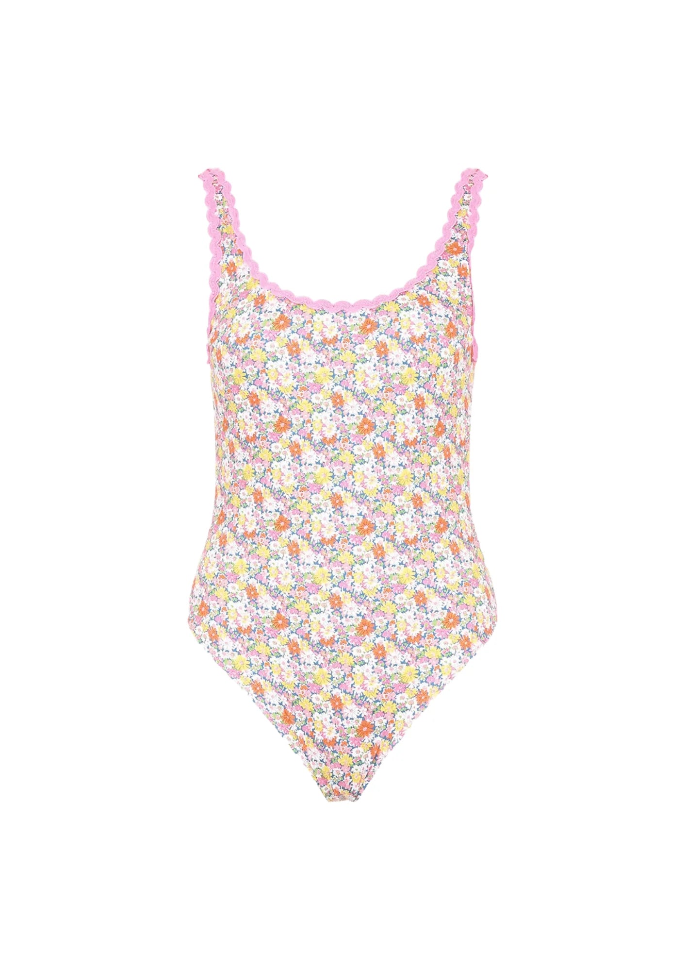 PINK FLORAL LORA SWIMSUIT Fun Pattern Swimsuit