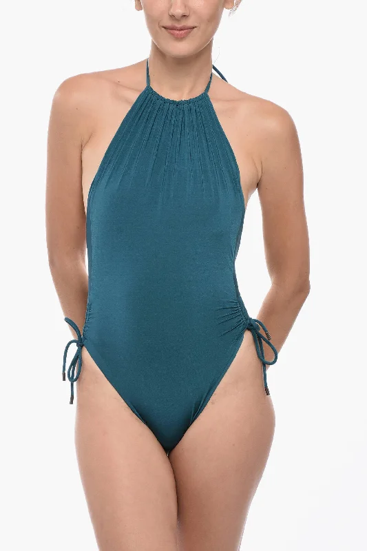 Saint Laurent Solid Color Halterneck One-Piece Swimsuit M Standard size High-Waisted Swimwear