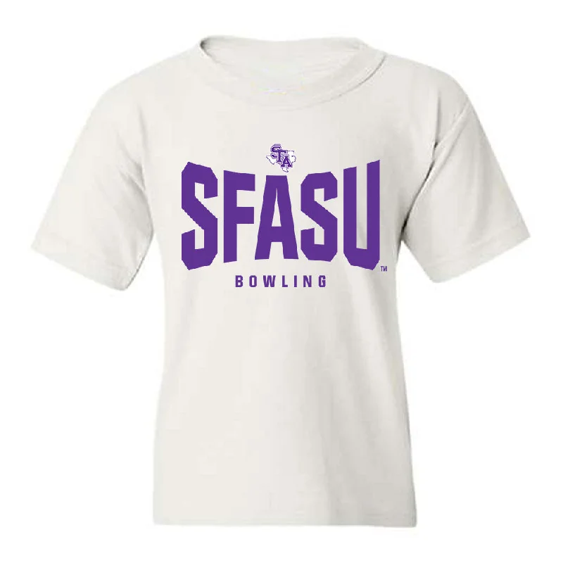 SFA - NCAA Women's Bowling : Kristyn Graham - Youth T-Shirt-- Machine Wash Dry Clean Hand Wash
