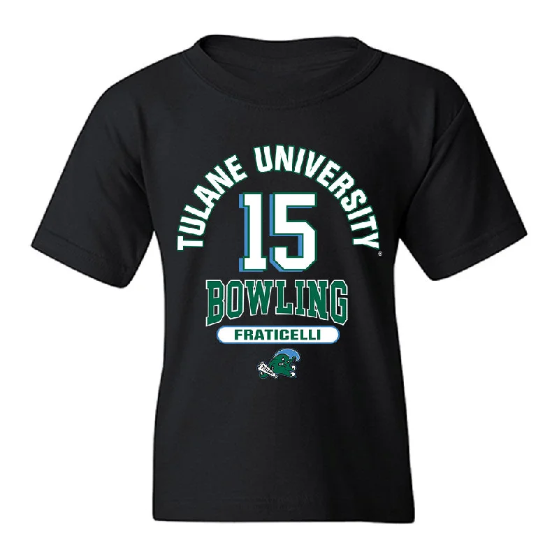 Tulane - NCAA Women's Bowling : Blanca Fraticelli - Classic Fashion Shersey Youth T-Shirt-- Zippered Buttoned Snapped Tulane - NCAA Women's Bowling : Blanca Fraticelli - Classic Fashion Shersey Youth T-Shirt-- Zippered Buttoned Snapped