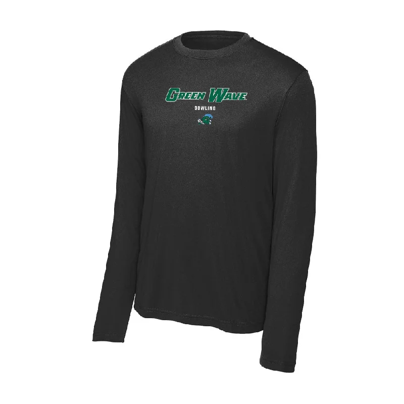Tulane - NCAA Women's Bowling : Blanca Fraticelli - Activewear Long Sleeve T-Shirt-- Elasticated Padded Insulated Tulane - NCAA Women's Bowling : Blanca Fraticelli - Activewear Long Sleeve T-Shirt-- Elasticated Padded Insulated