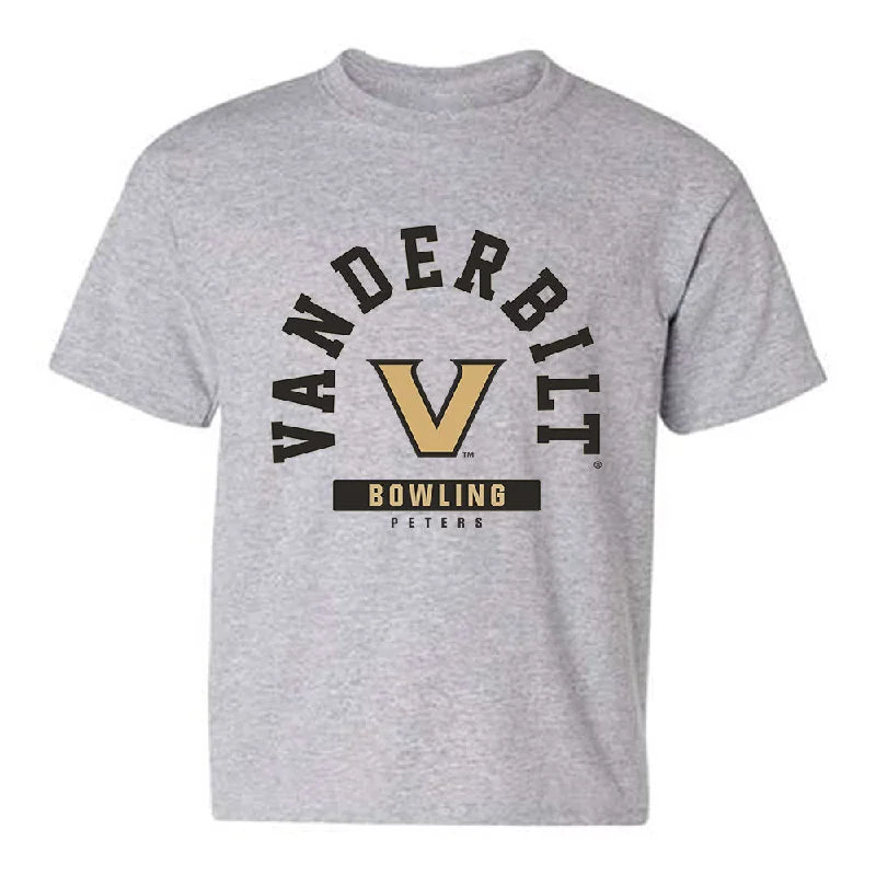 Vanderbilt - NCAA Women's Bowling : Paige Peters - Classic Fashion Shersey Youth T-Shirt-- Spandex Blend Rayon Blend Denim Blend Vanderbilt - NCAA Women's Bowling : Paige Peters - Classic Fashion Shersey Youth T-Shirt-- Spandex Blend Rayon Blend Denim Blend