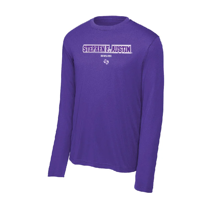 SFA - NCAA Women's Bowling : Carlen Gattenby - Classic Shersey Activewear Long Sleeve T-Shirt-- Boxy Fit Fitted Loose