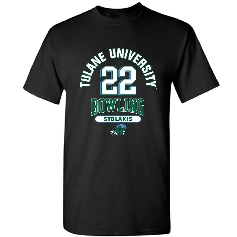 Tulane - NCAA Women's Bowling : Mia Stolakis - Classic Fashion Shersey T-Shirt-- Lace Blend Ribbed Blend Corduroy Blend