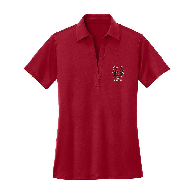 Arkansas State - NCAA Women's Bowling : Malaya Chavez - Women's Activewear Polo Shirt-- Collared Crew Neck Turtle Neck