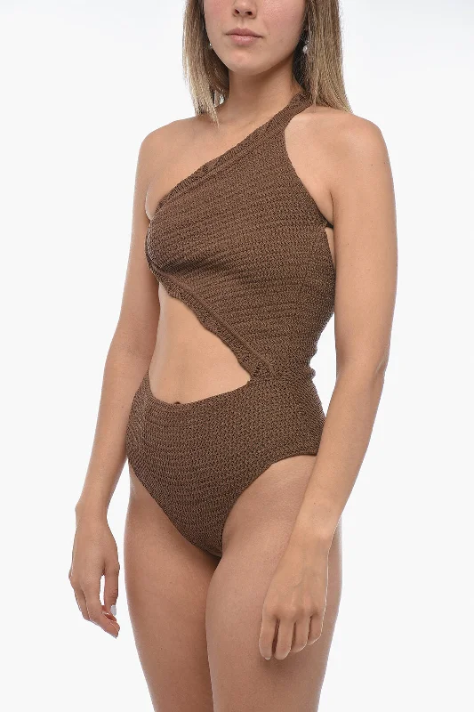 Elou Crochet GIL Halterneck One Piece Swimsuit with Open Back Xs Standard size Comfortable Tankini Set