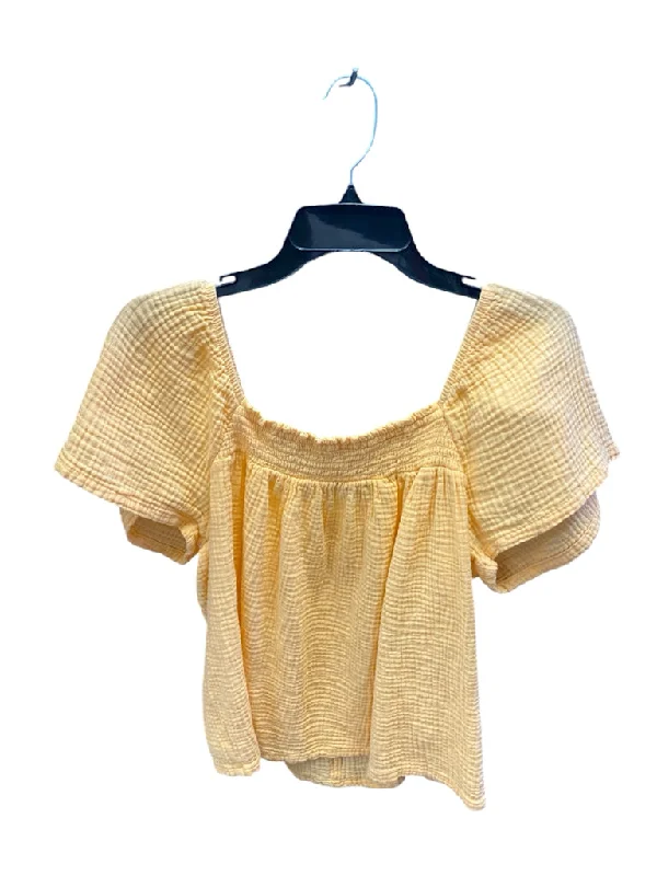 Peach Joyspun Short Sleeve Shirt Women's-- Solid Color Striped Floral