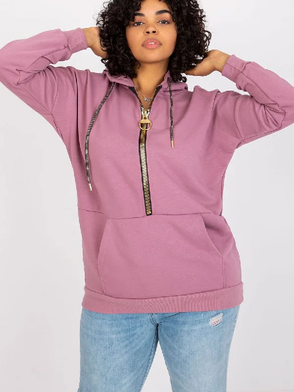 Sweatshirt Relevance Hoodie with Sequins Glamorous Eye-catching