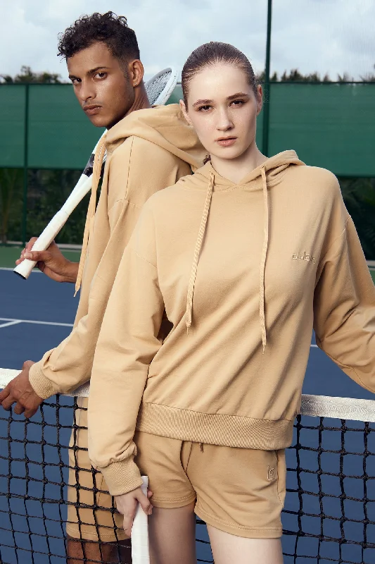 Olaben Athletic Unisex Hoodie - Cappuccino Hoodie with Raglan Sleeves Sporty Comfortable
