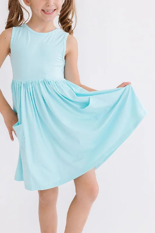 Aqua Tank Pocket Twirl Dress Tunics Winter warm