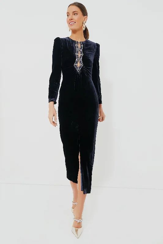 Dark Navy Sapphire Jinx C Dress Tunics Designer luxury
