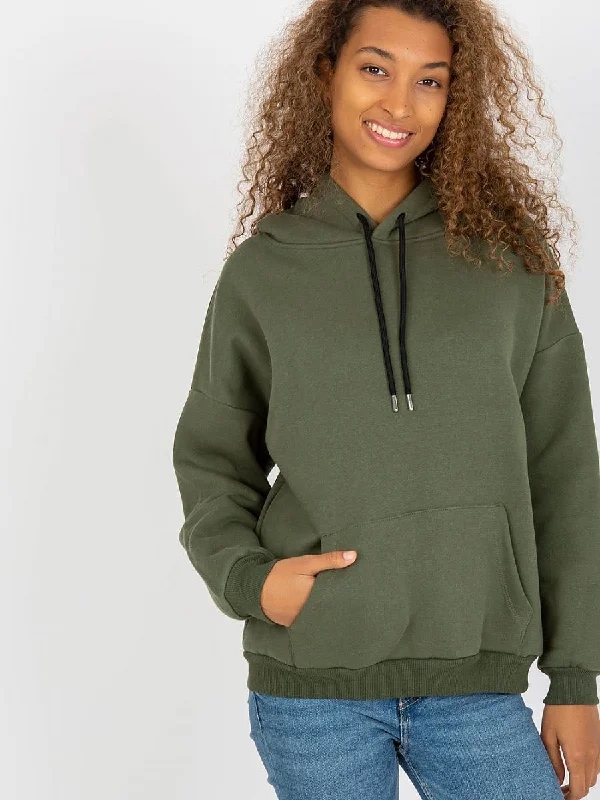 Sweatshirt Rue Paris Hoodie with V-Neck Classic Versatile