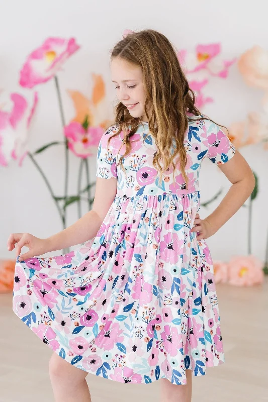 Pretty in Purple S/S Pocket Twirl Dress Tunics Versatile all-occasion