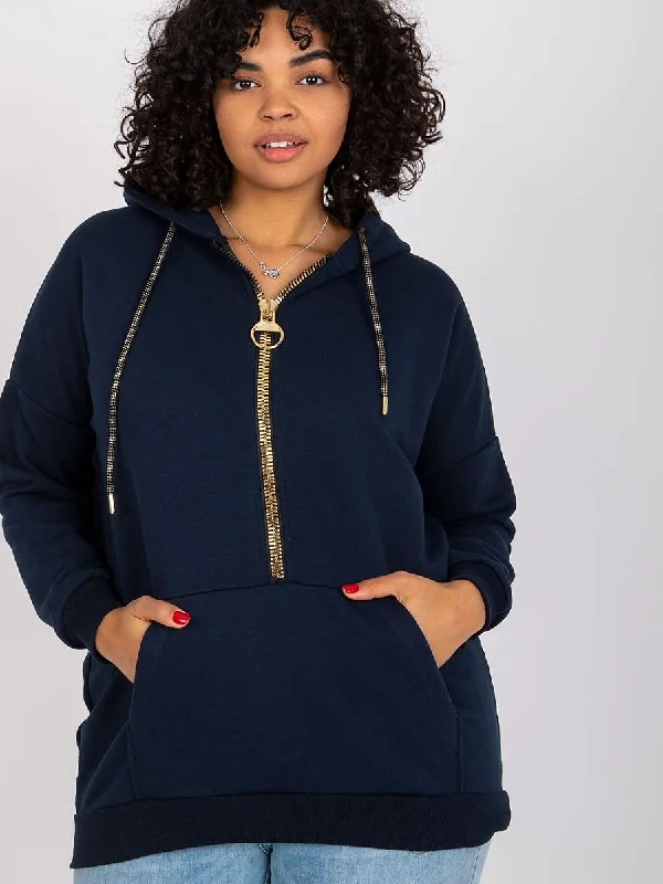 Sweatshirt Relevance Hoodie with Rhinestones Sparkly Elegant