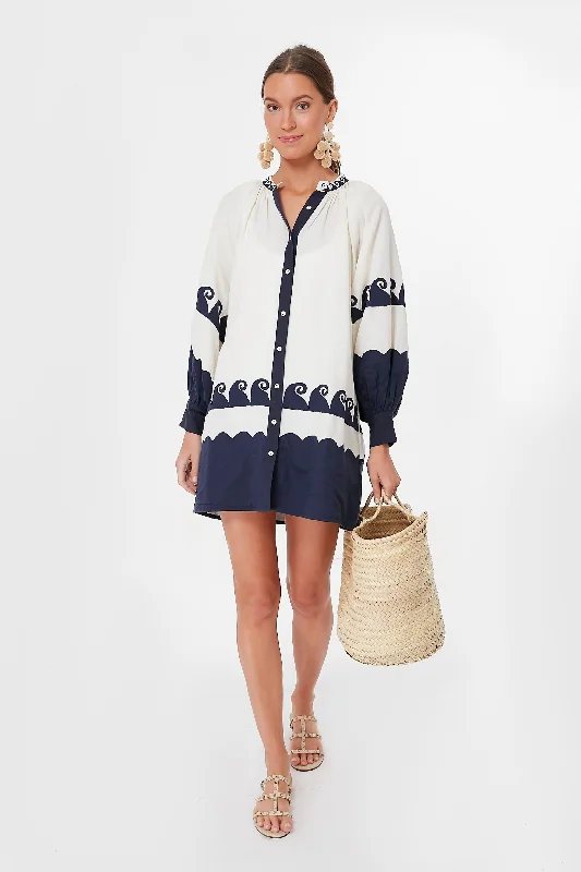 Midnight Waves Augustina Dress Tunic Top Casual