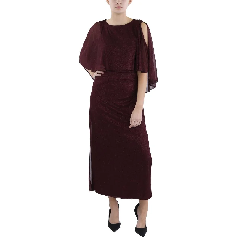 Petites Womens Full Length Embellished Evening Dress sweetheart Neckline Romantic