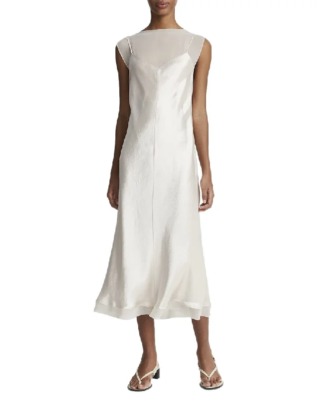 Vince Chiffon Layered Slip Dress Tunics Hiking breathable