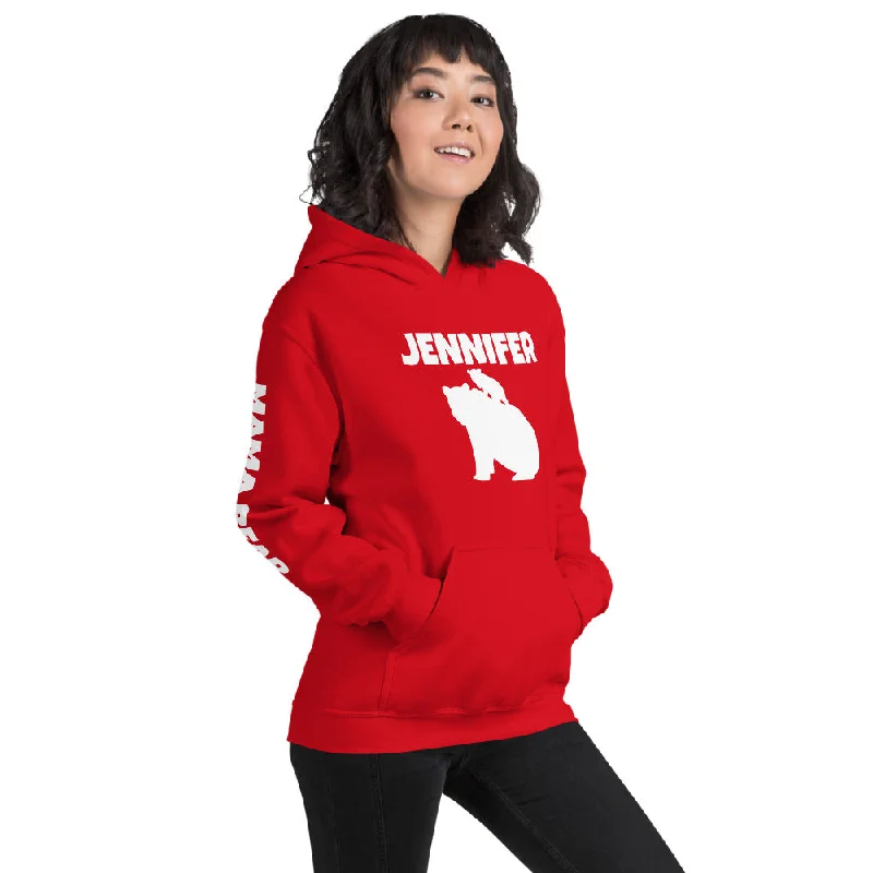 Custom Name Bold Mama Bear Personalized Unisex Heavy Blend Hoodie | Gildan 18500 Hoodie with Button Placket Classic Preppy Custom Name Bold Mama Bear Personalized Unisex Heavy Blend Hoodie | Gildan 18500 Hoodie with Button Placket Classic Preppy