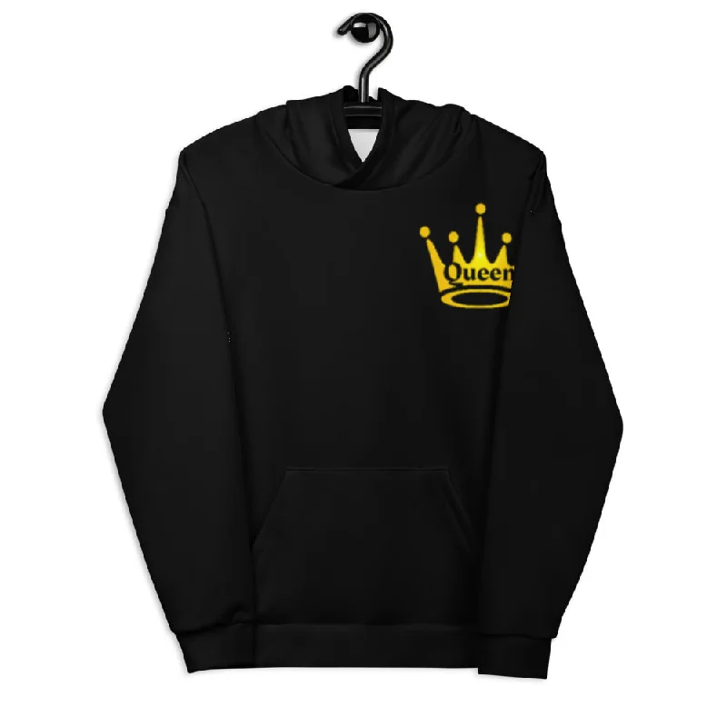 Queen Unisex Hoodie Hoodie with Button Placket Classic Preppy