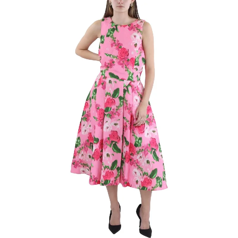 Womens Jacquard Sleeveless Fit & Flare Dress Tunics Favorite customer