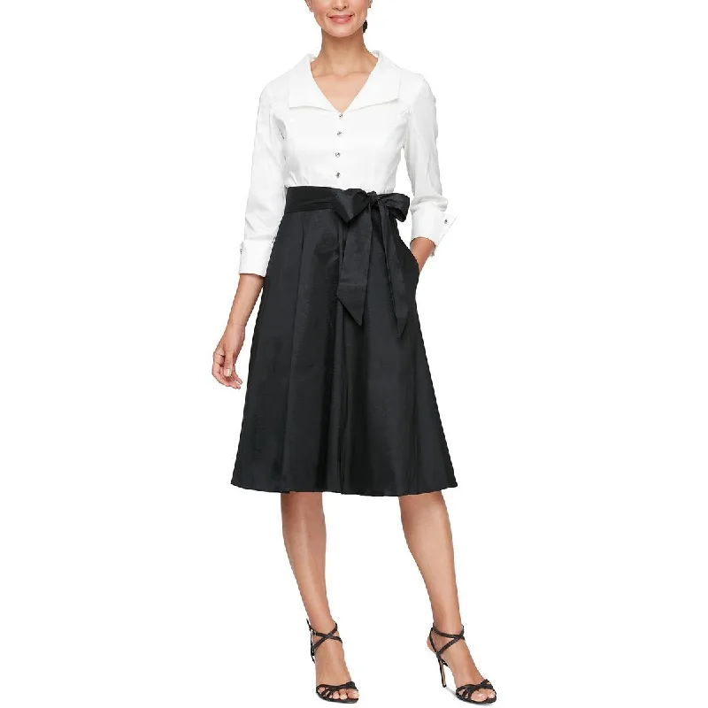 Womens Knee-Length A-Line Fit & Flare Dress Tunics Plaid country