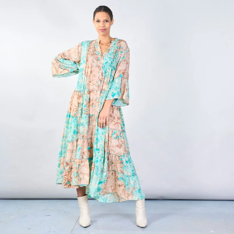 Floral print boho long dress wholesale Tunics Practical durable