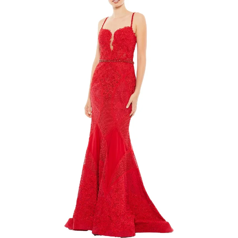 Mac Duggal Womens Lace Embellished Evening Dress Tunics Review highly