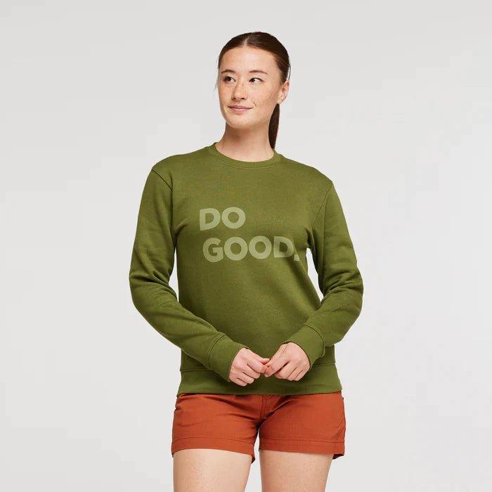 Cotopaxi Women’s Do Good Organic Crew Sweatshirt Hoodie with Distressed Vintage Worn Cotopaxi Women’s Do Good Organic Crew Sweatshirt Hoodie with Distressed Vintage Worn