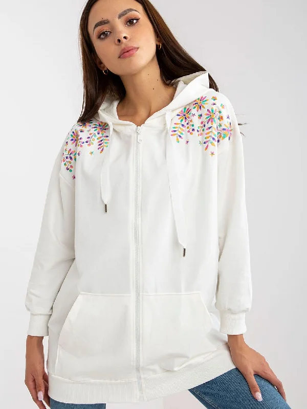 Sweatshirt Rue Paris Hoodie with High-Low Hem Asymmetrical Trendy